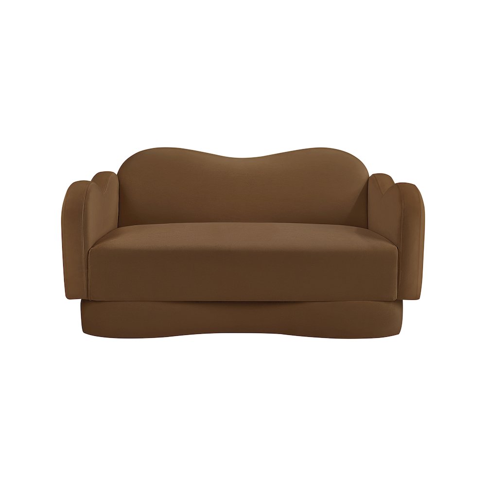 Bloom Saddle Velvet Loveseat. Picture 2