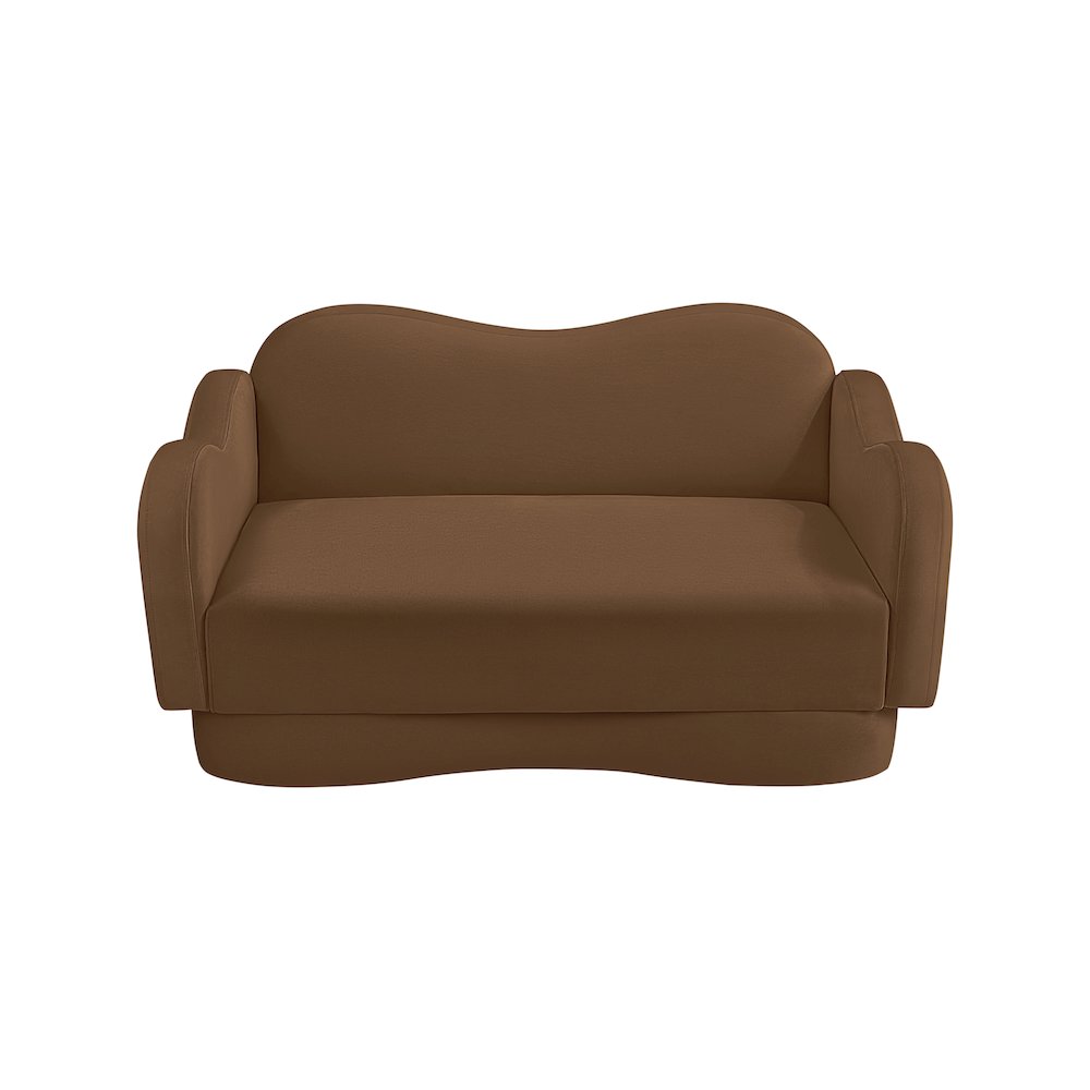 Bloom Saddle Velvet Loveseat. Picture 5
