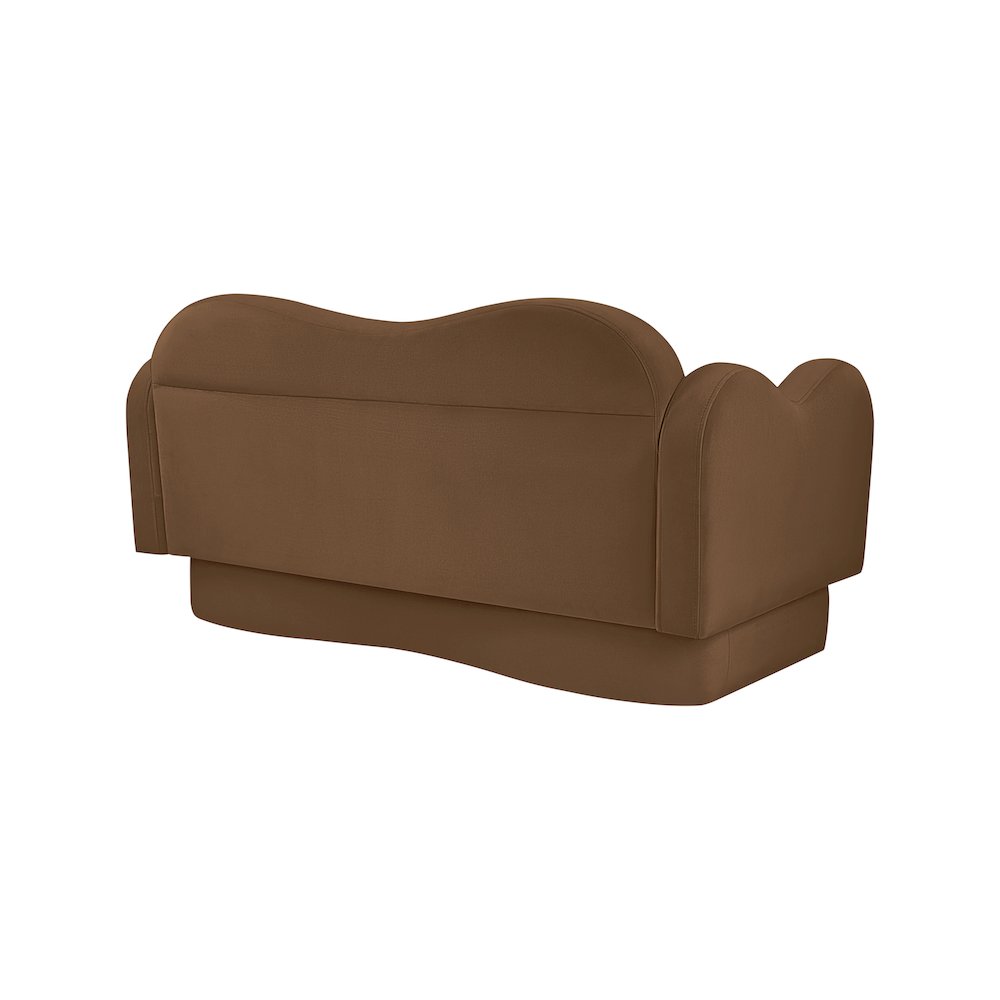 Bloom Saddle Velvet Loveseat. Picture 6