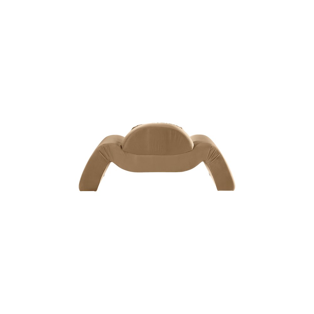Austin Beige Velvet Chair. Picture 4