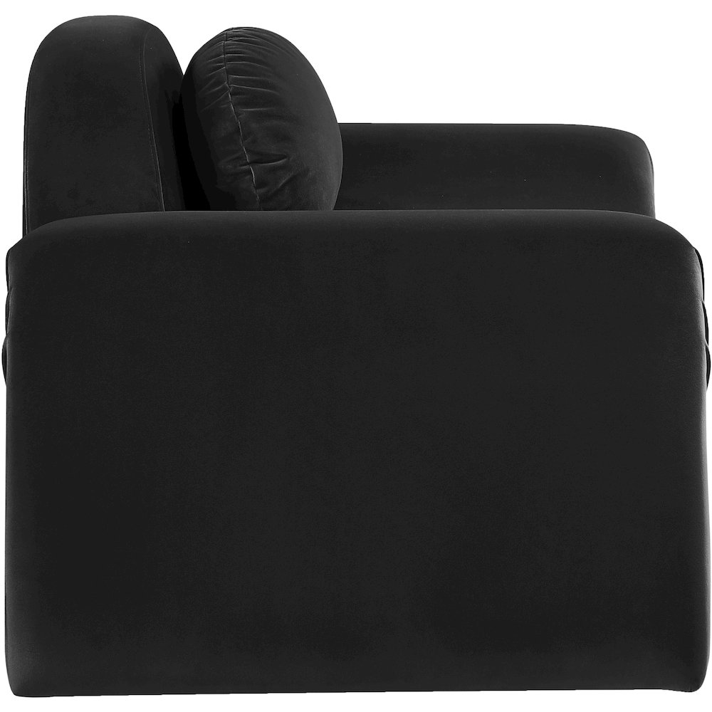 Austin Black Velvet Chair. Picture 3