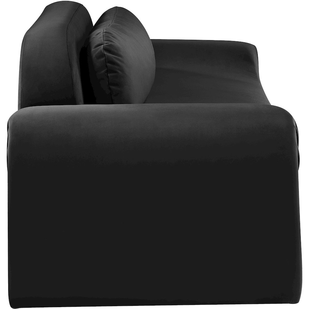 Austin Black Velvet Sofa. Picture 3