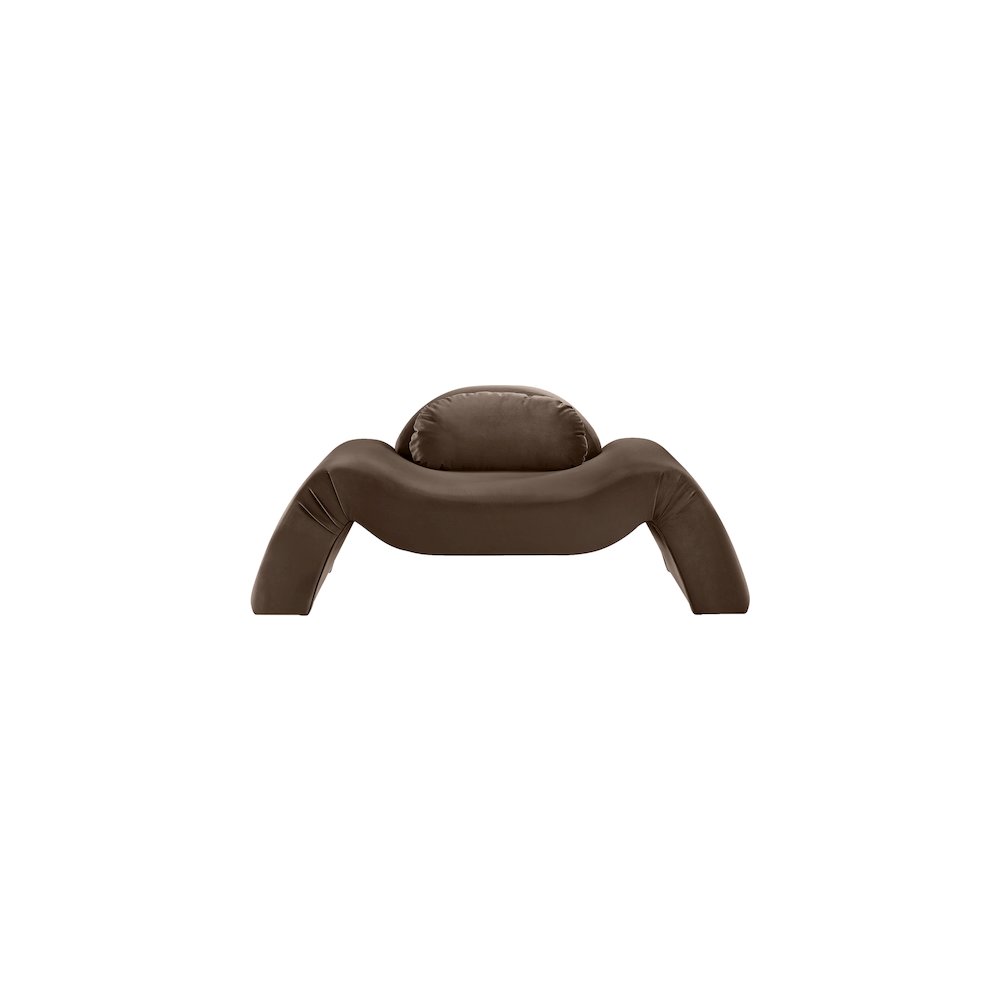Austin Brown Velvet Chair. Picture 2