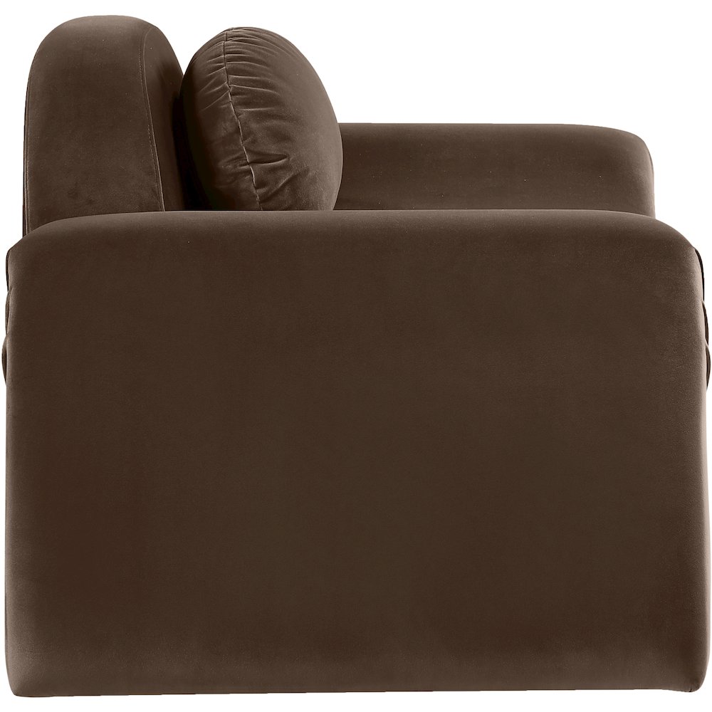 Austin Brown Velvet Chair. Picture 3