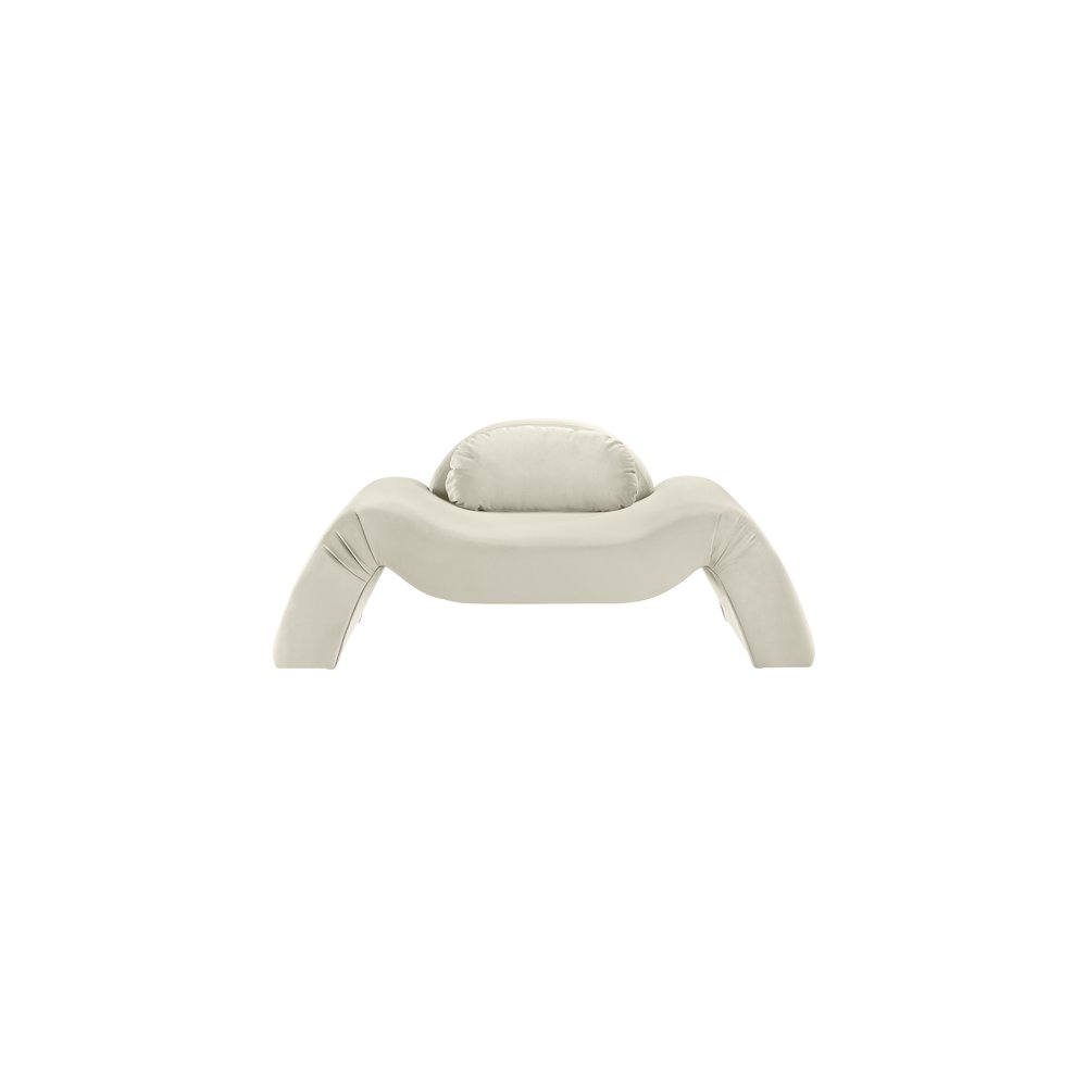 Austin Cream Velvet Chair. Picture 2