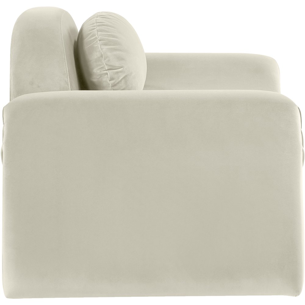 Austin Cream Velvet Chair. Picture 3