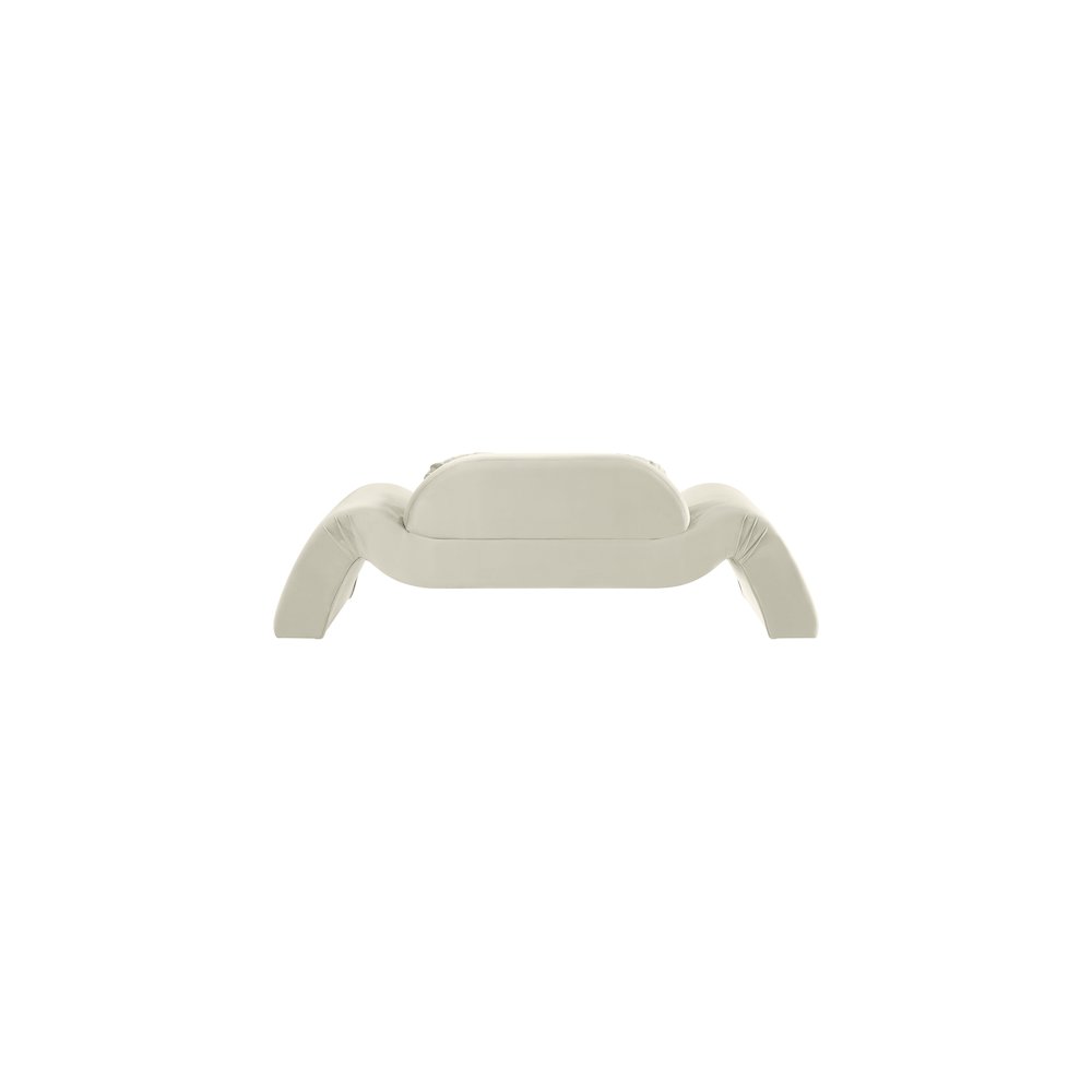 Austin Cream Velvet Loveseat. Picture 4