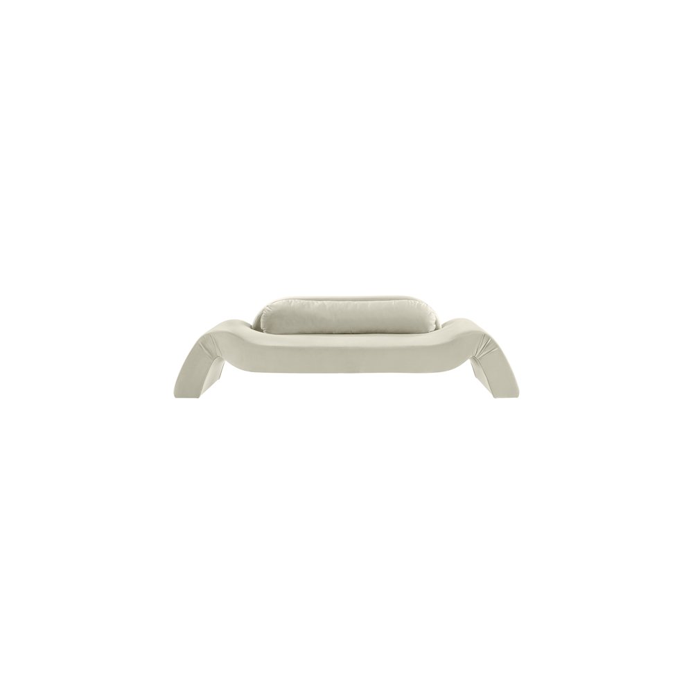 Austin Cream Velvet Sofa. Picture 2