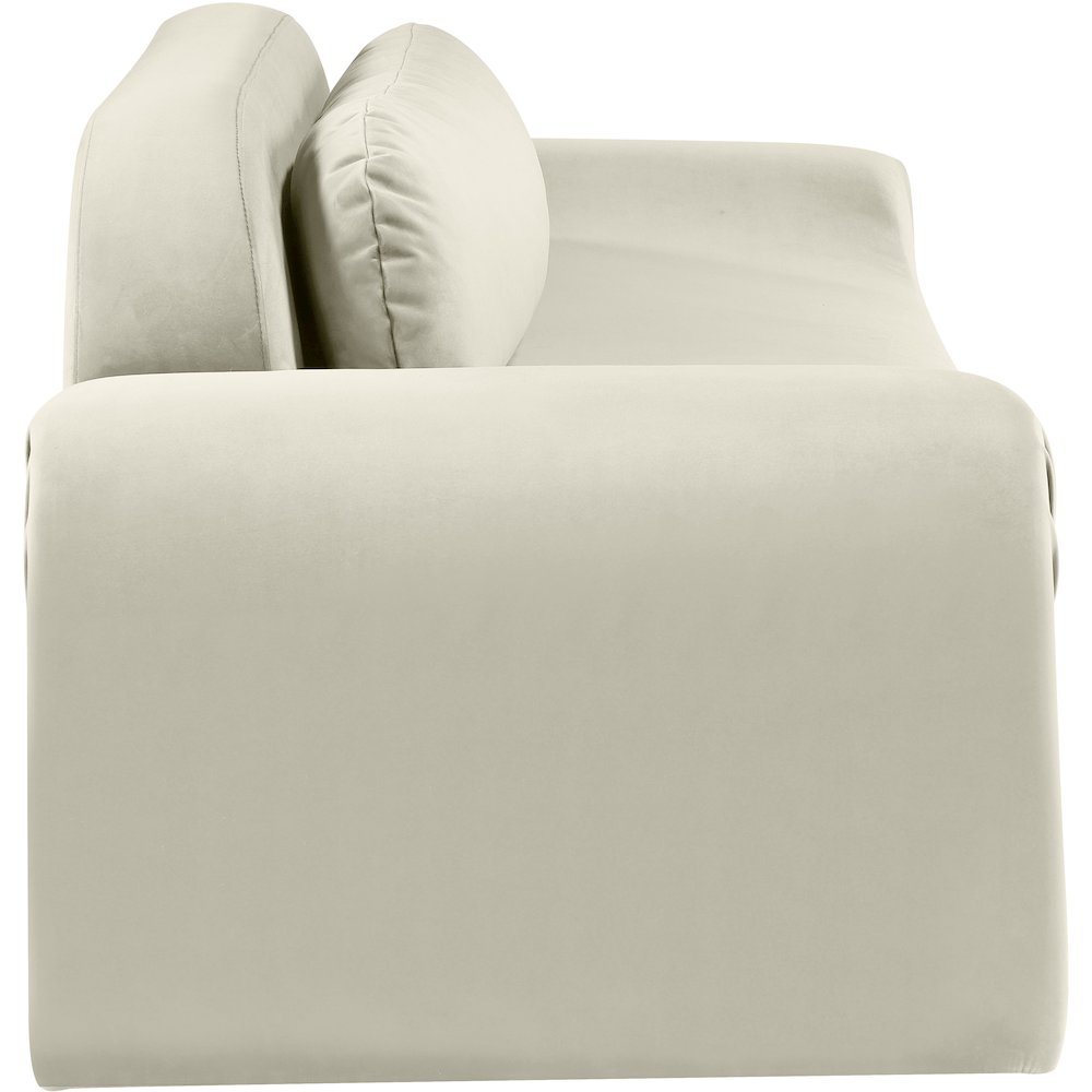 Austin Cream Velvet Sofa. Picture 3