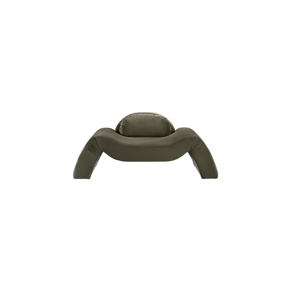 Austin Green Velvet Chair. Picture 2