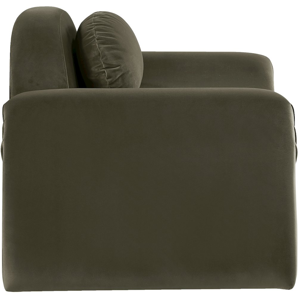 Austin Green Velvet Chair. Picture 3