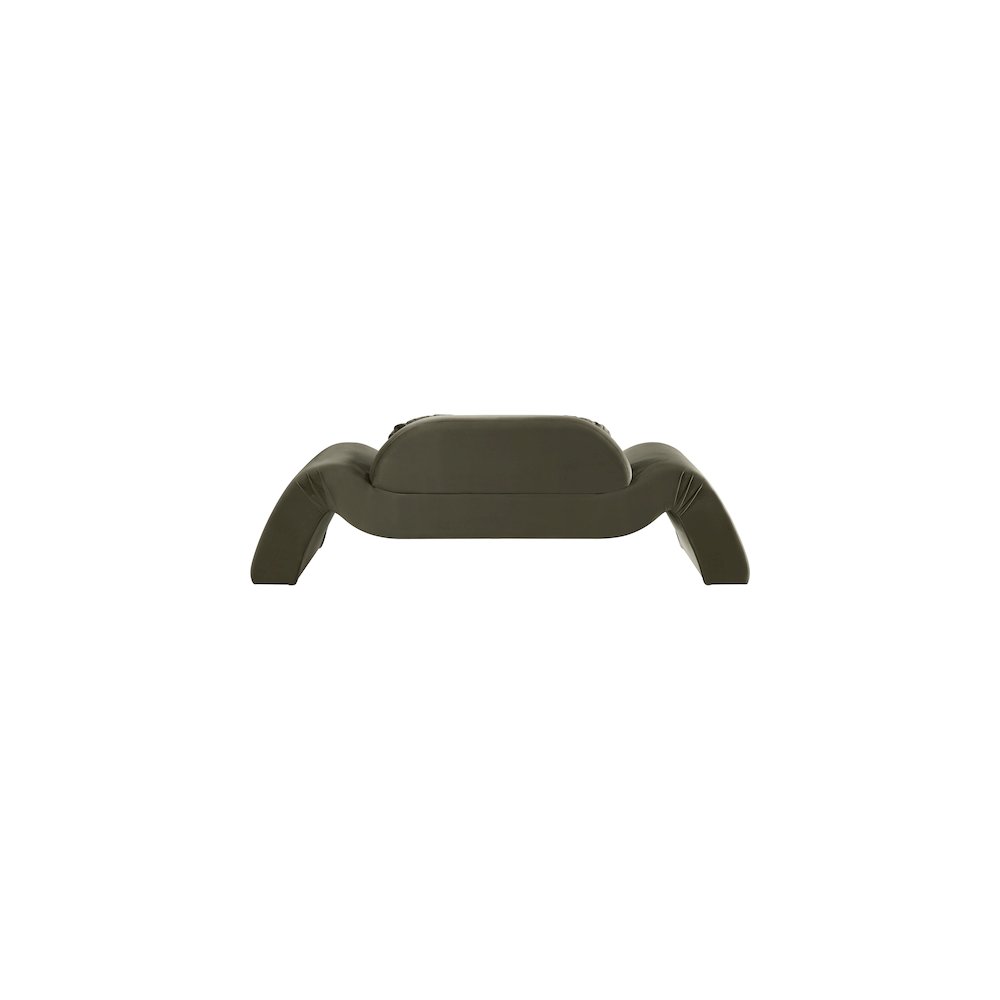 Austin Green Velvet Loveseat. Picture 4