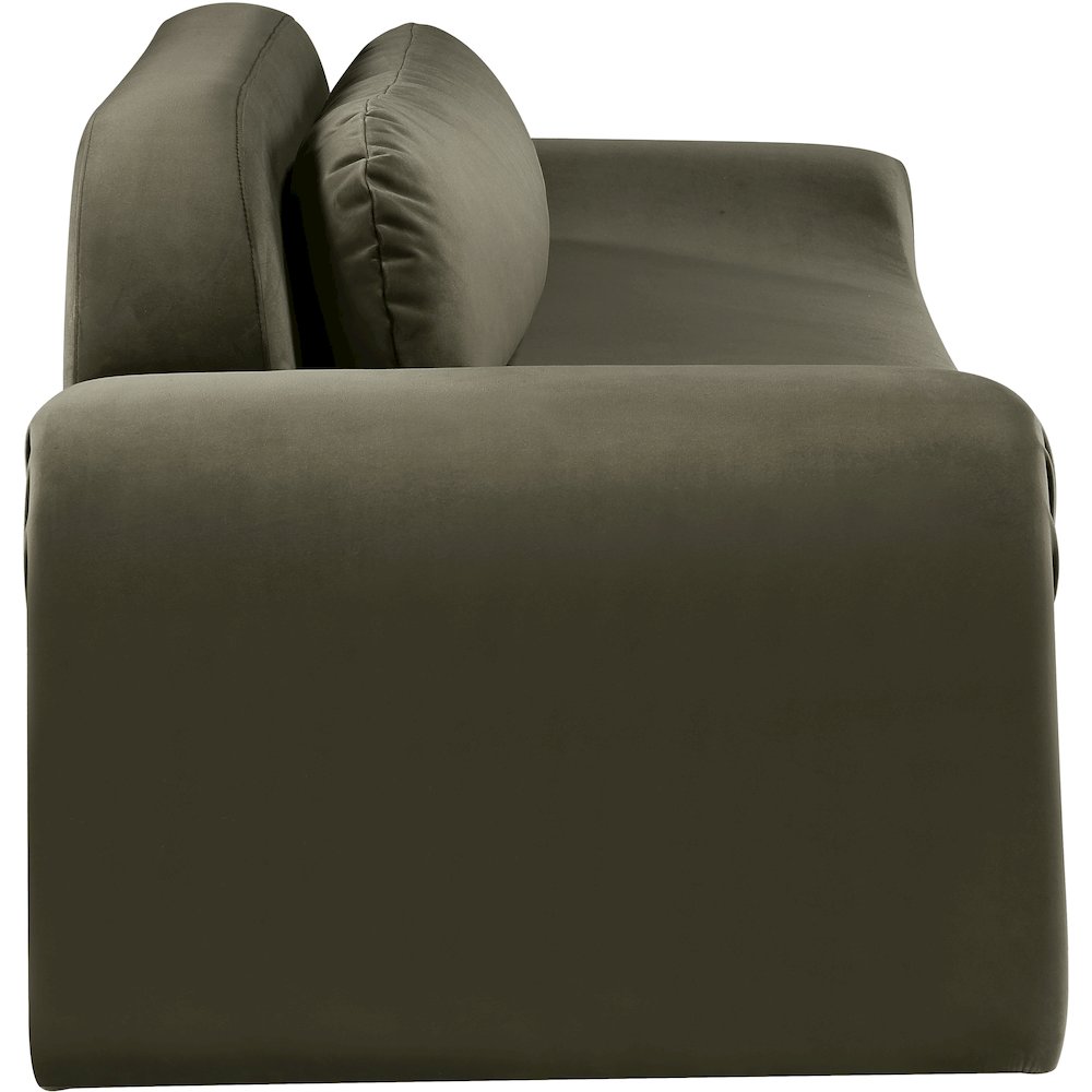 Austin Green Velvet Sofa. Picture 3
