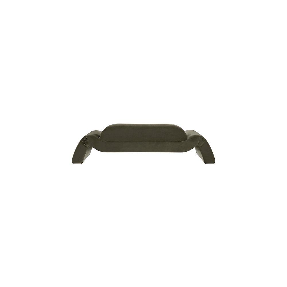 Austin Green Velvet Sofa. Picture 4