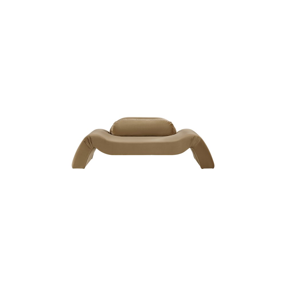Austin Saddle Velvet Loveseat. Picture 2