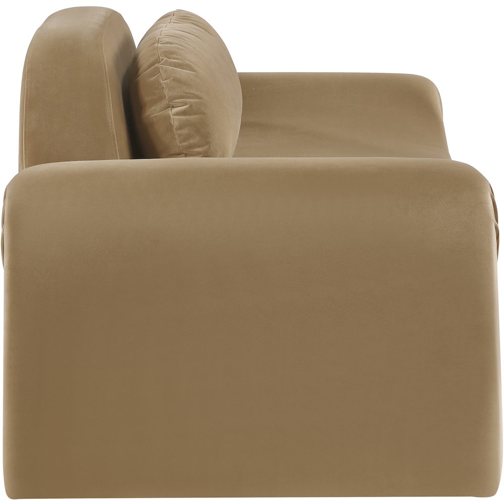 Austin Saddle Velvet Loveseat. Picture 3