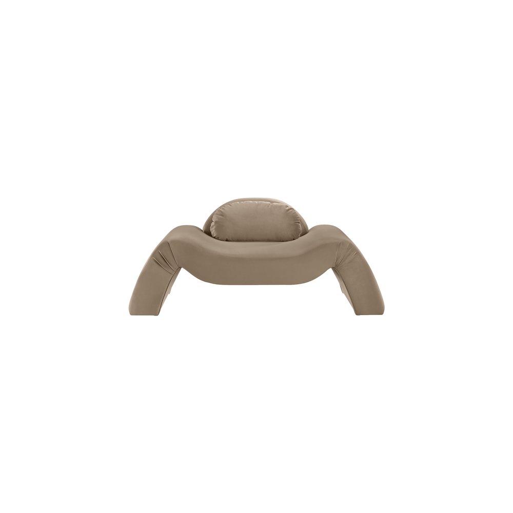 Austin Taupe Velvet Chair. Picture 2