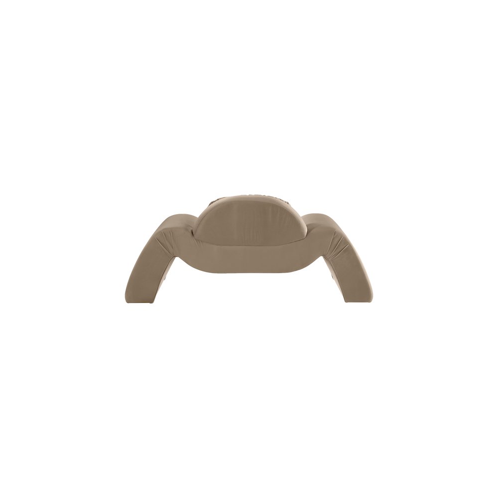Austin Taupe Velvet Chair. Picture 4