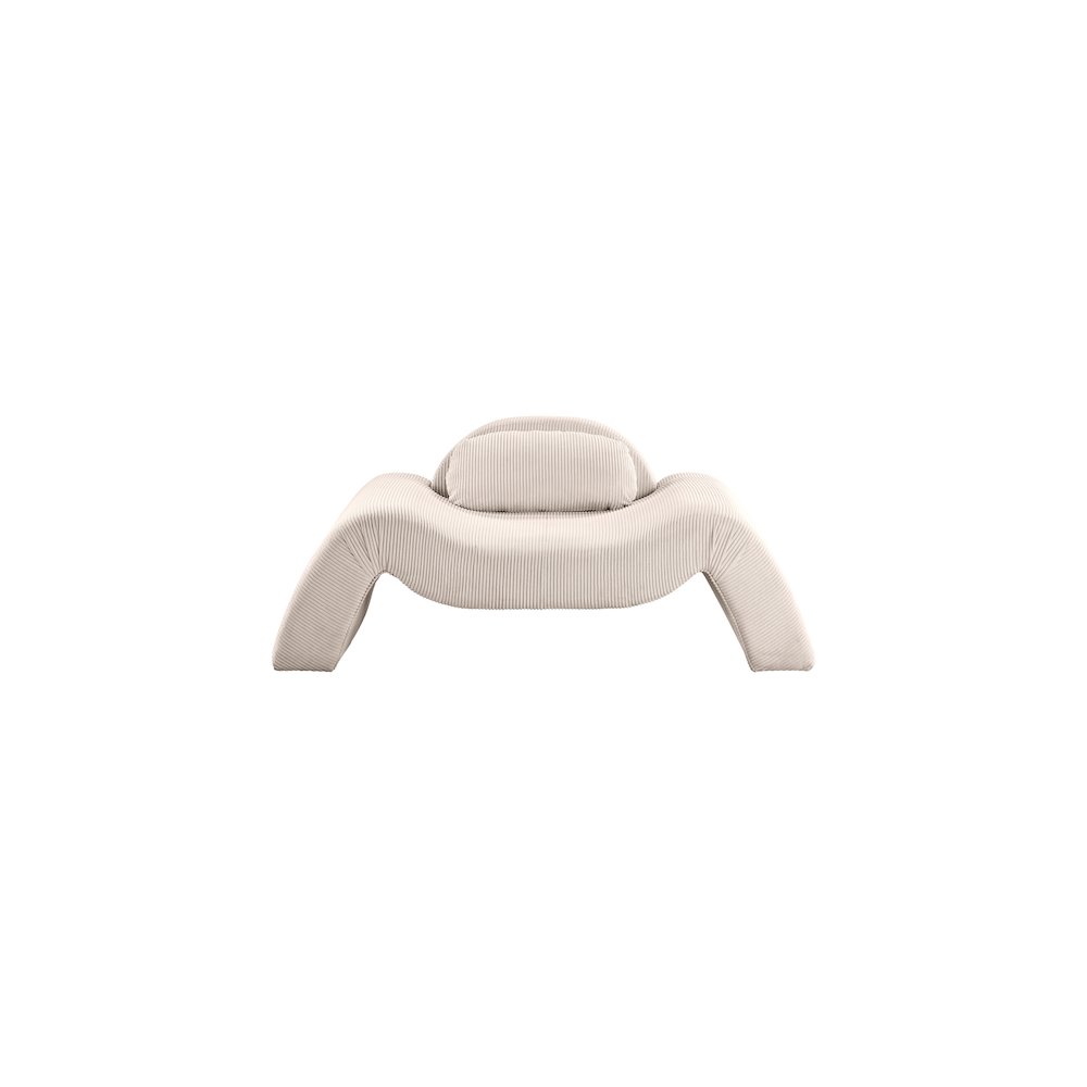 Austin Beige Corduroy Fabric Chair. Picture 2