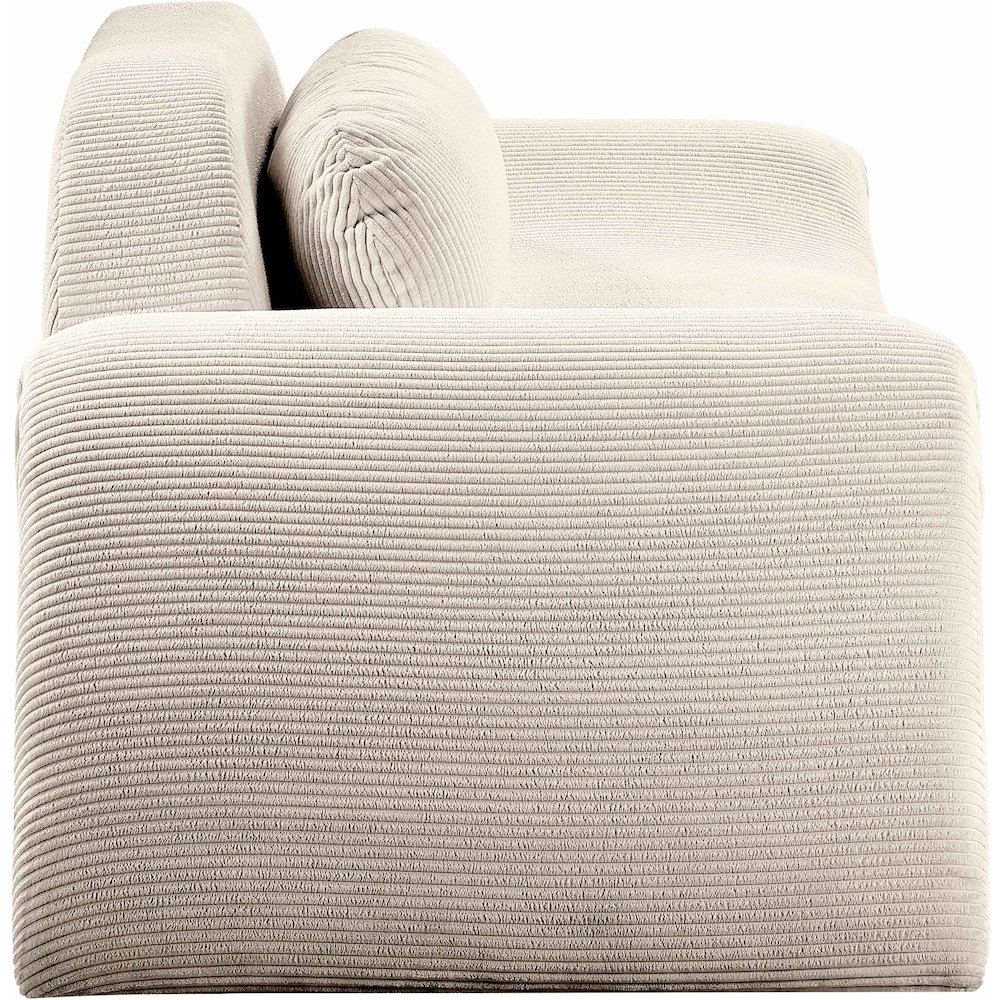 Austin Beige Corduroy Fabric Chair. Picture 3