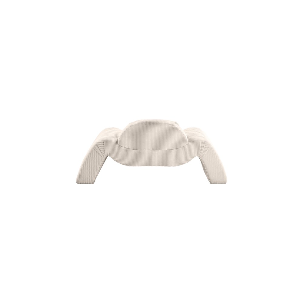 Austin Beige Corduroy Fabric Chair. Picture 4