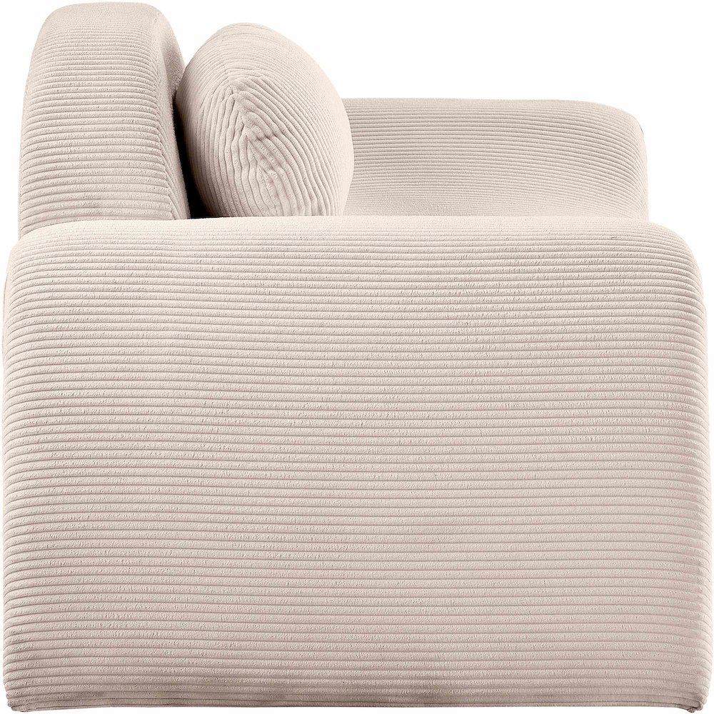Austin Beige Corduroy Fabric Loveseat. Picture 3