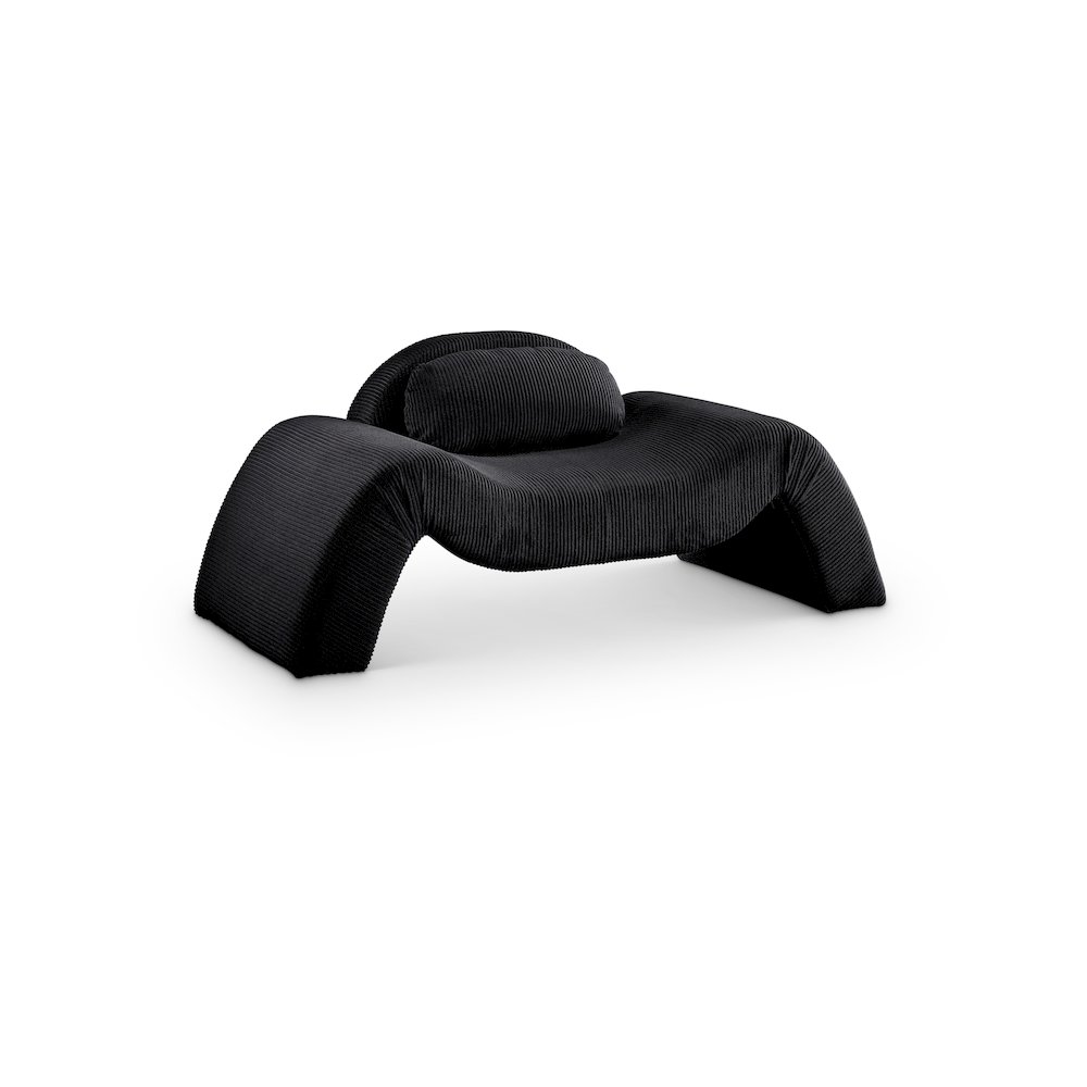 Austin Black Corduroy Fabric Chair. Picture 1
