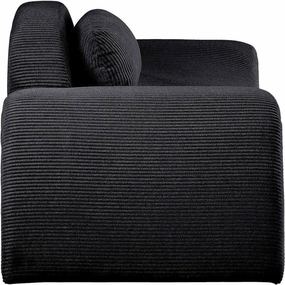 Austin Black Corduroy Fabric Chair. Picture 3
