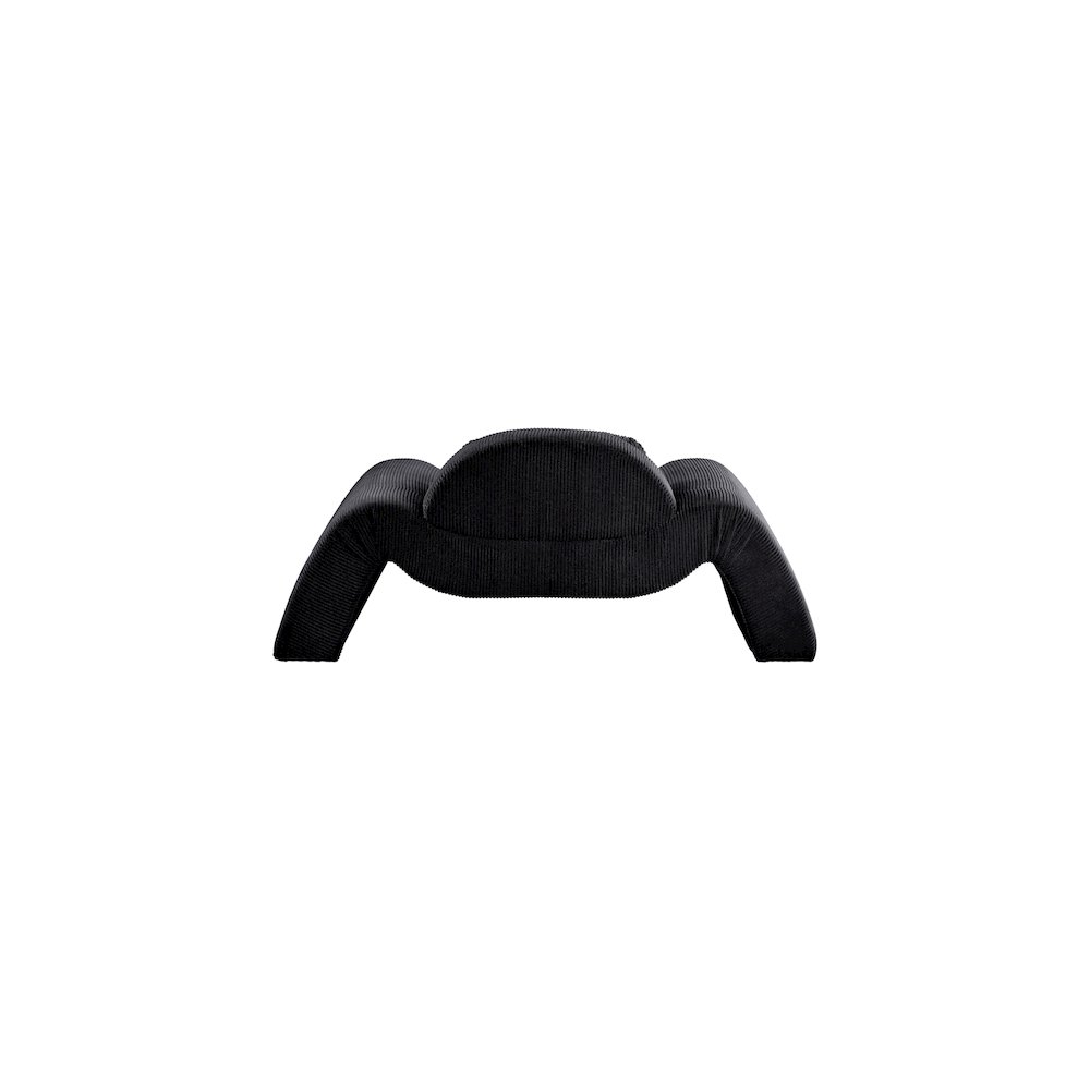 Austin Black Corduroy Fabric Chair. Picture 4