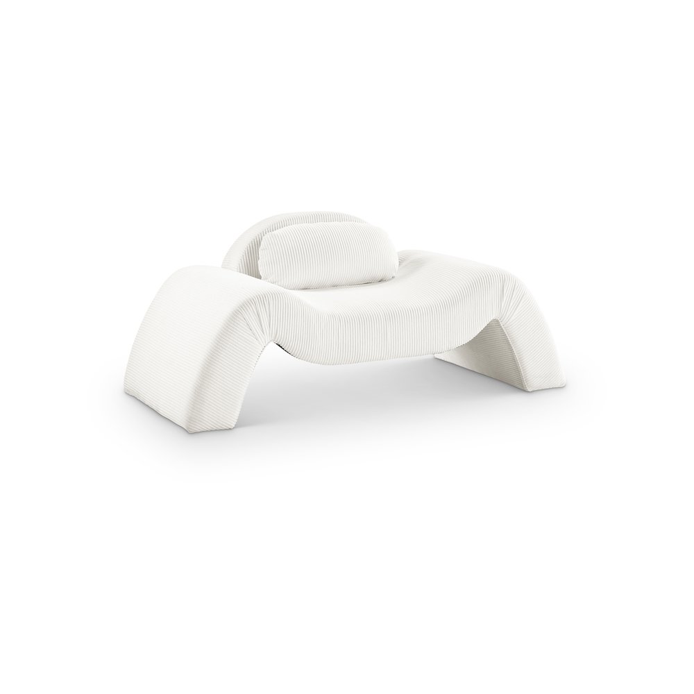 Austin Cream Corduroy Fabric Chair. Picture 1