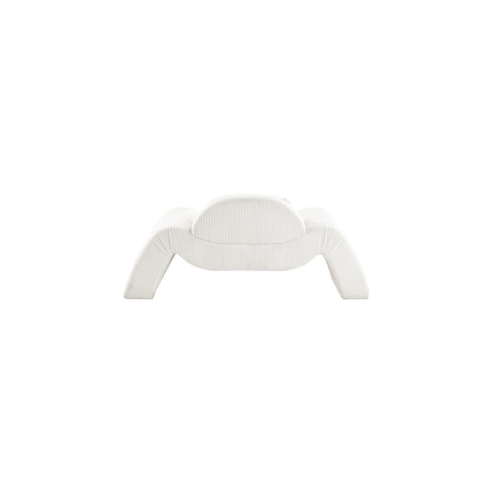 Austin Cream Corduroy Fabric Chair. Picture 4
