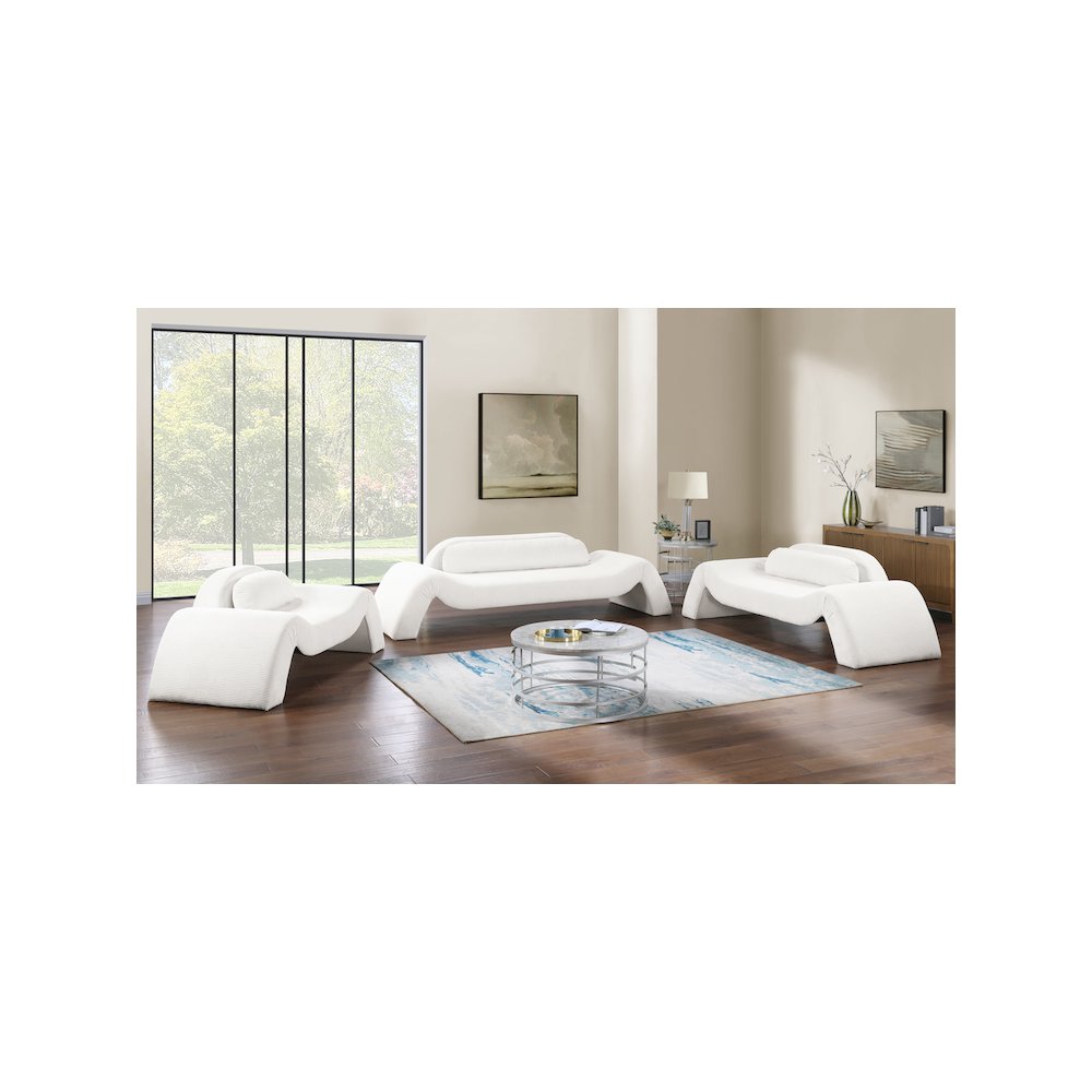 Austin Cream Corduroy Fabric Chair. Picture 6