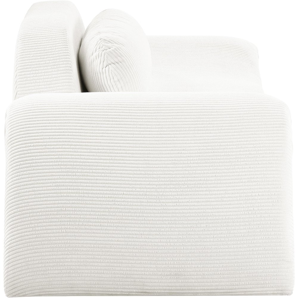 Austin Cream Corduroy Fabric Loveseat. Picture 3