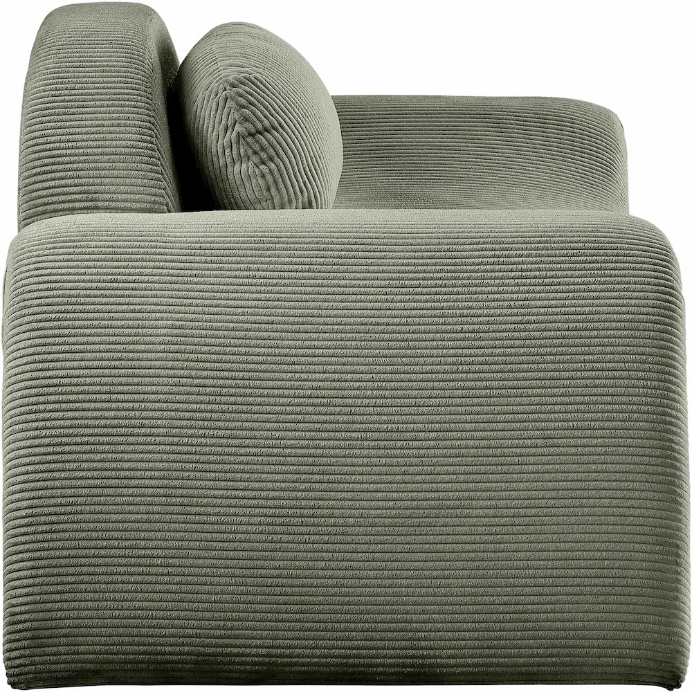 Austin Green Corduroy Fabric Chair. Picture 3