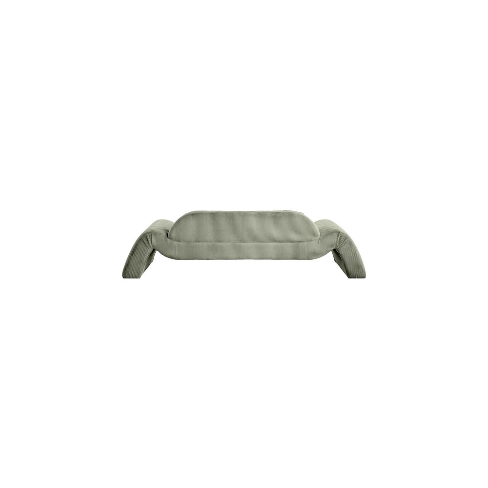 Austin Green Corduroy Fabric Sofa. Picture 4