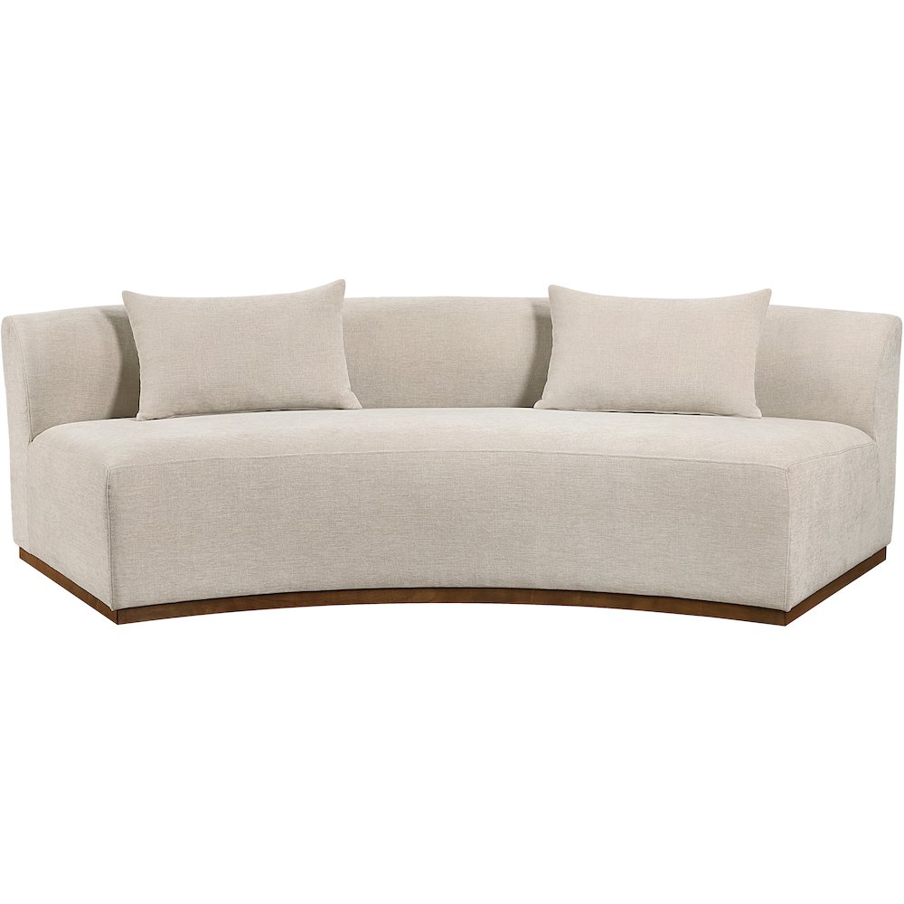Avanti 104" Beige Chenille Fabric Upholstered Sofa. Picture 3