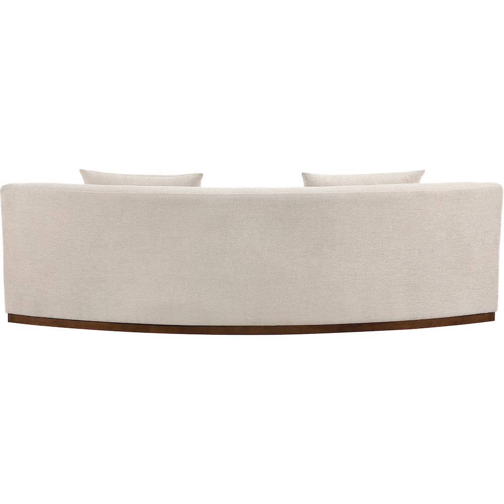Avanti 104" Beige Chenille Fabric Upholstered Sofa. Picture 5