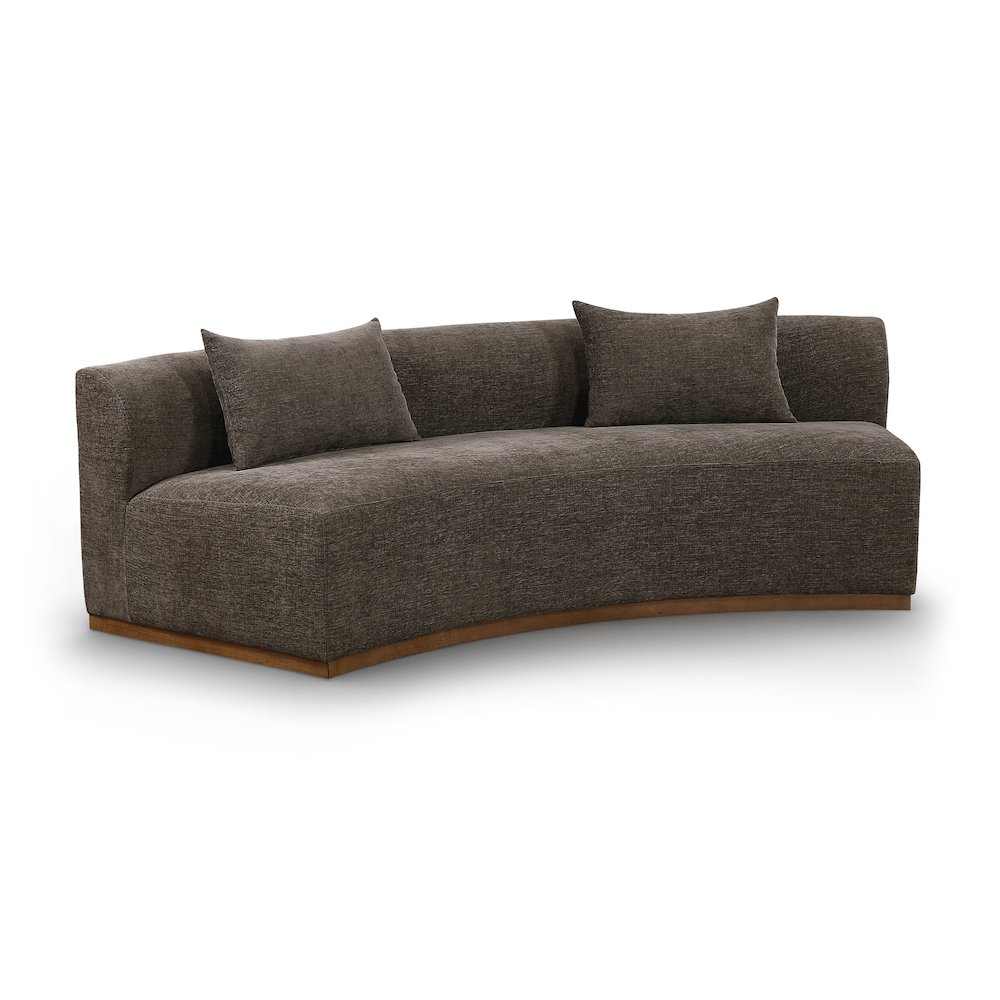 Avanti 104" Brown Chenille Fabric Upholstered Sofa. Picture 1