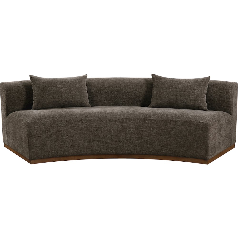 Avanti 104" Brown Chenille Fabric Upholstered Sofa. Picture 3