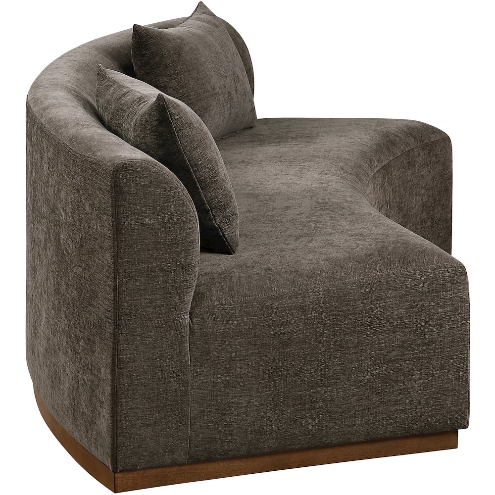 Avanti 104" Brown Chenille Fabric Upholstered Sofa. Picture 4
