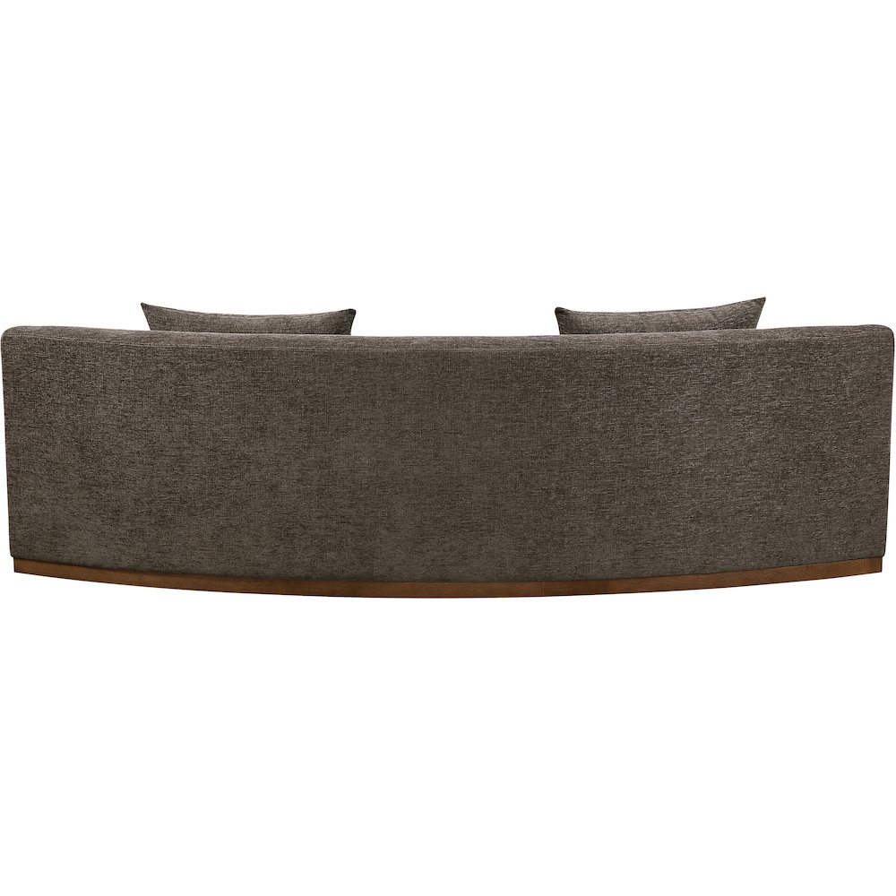 Avanti 104" Brown Chenille Fabric Upholstered Sofa. Picture 5