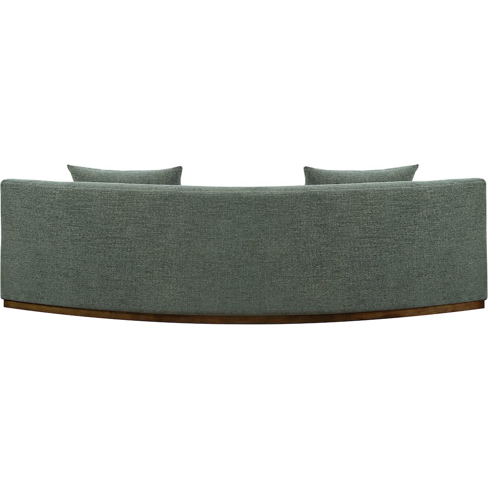 Avanti 104" Olive Chenille Fabric Upholstered Sofa. Picture 5