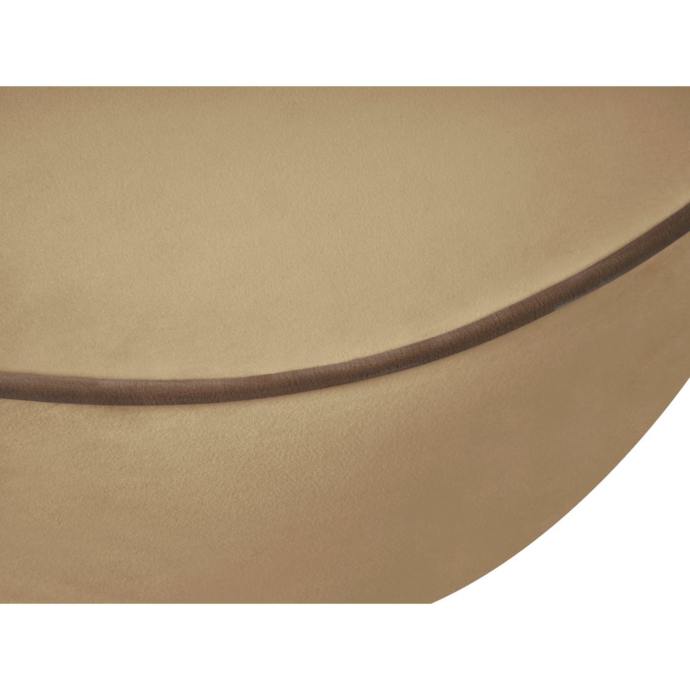 Swerve 77" Beige Velvet Upholstered Loveseat. Picture 9