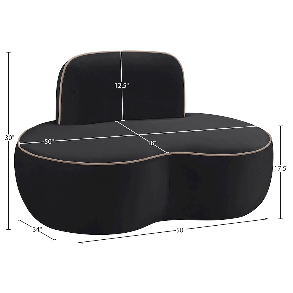 Swerve Black Velvet Upholstered Chair. Picture 13