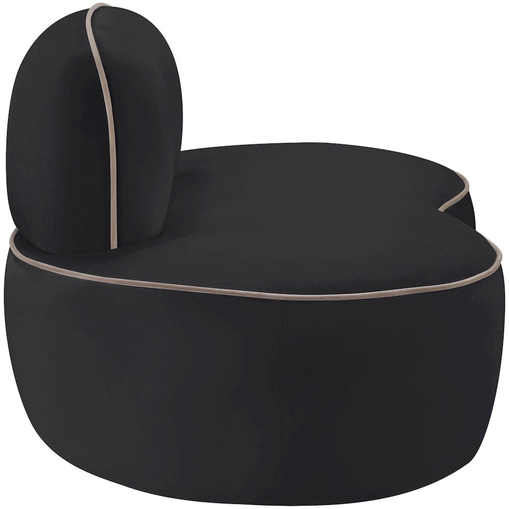 Swerve Black Velvet Upholstered Chair. Picture 8