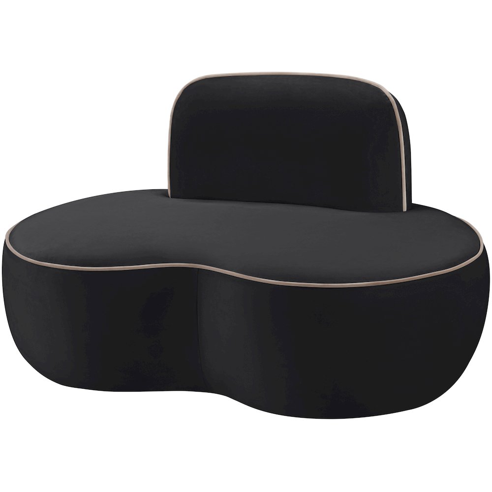 Swerve Black Velvet Upholstered Chair. Picture 5