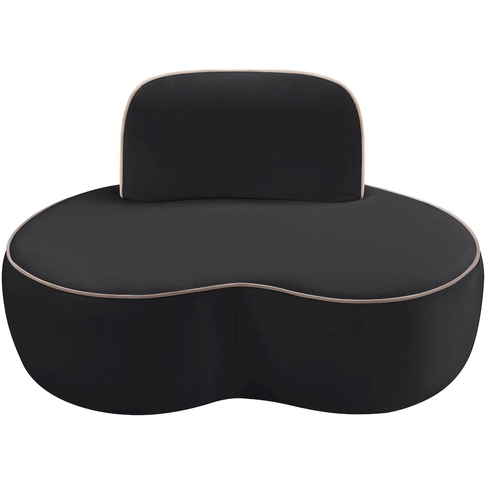 Swerve Black Velvet Upholstered Chair. Picture 6