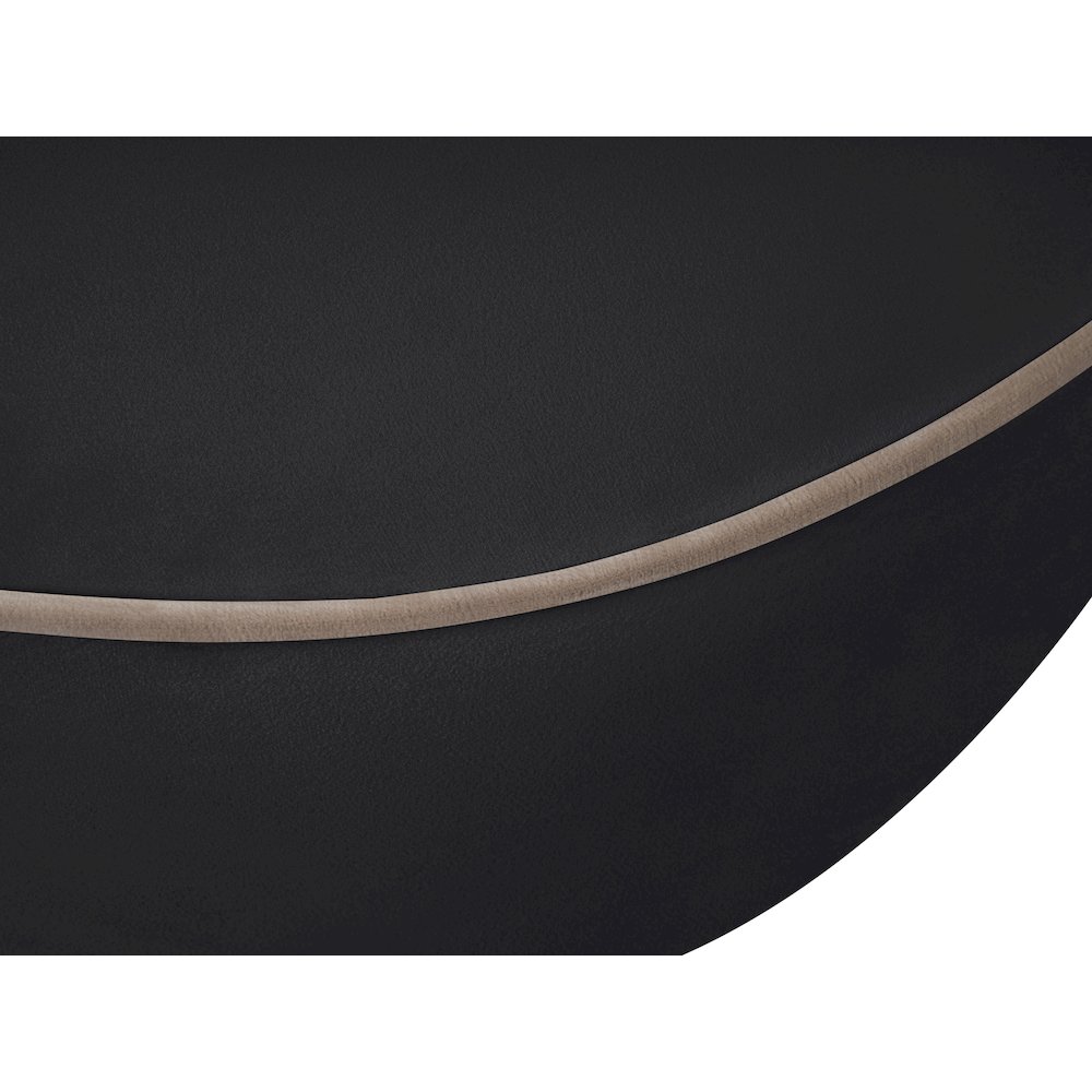 Swerve 77" Black Velvet Upholstered Loveseat. Picture 9