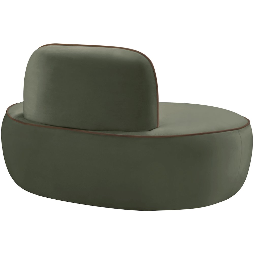Swerve Green Velvet Upholstered Chair. Picture 4