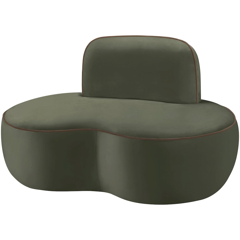 Swerve Green Velvet Upholstered Chair. Picture 5